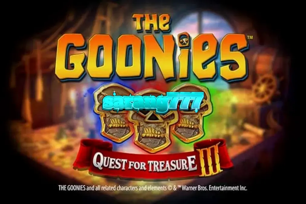 Tampilan visual slot The Goonies Quest for Treasure 3 dengan elemen bajak laut dan peta harta karun.